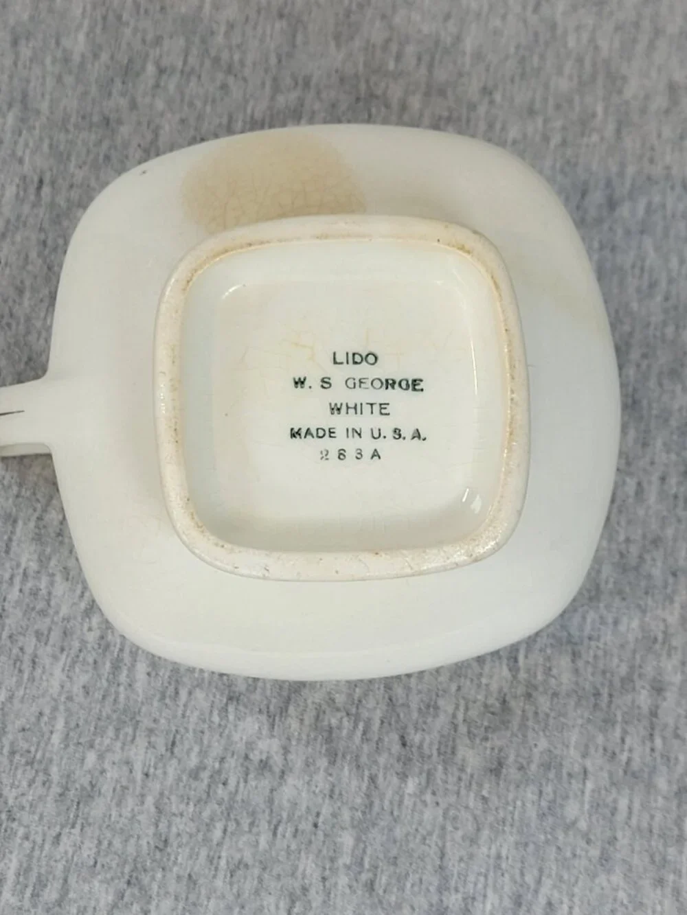 Vintage 1930's Lido W.S. George Pottery Co. Creamer Made in USA